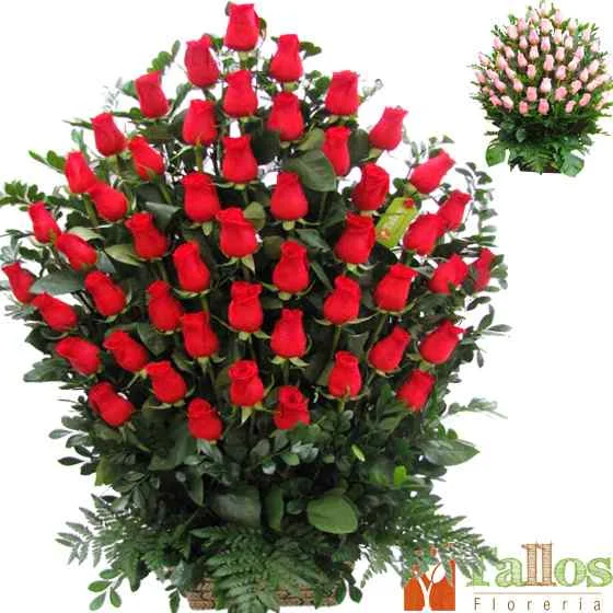 arreglo floral de 50 rosas rojas para amor o eventos con entrega en lima