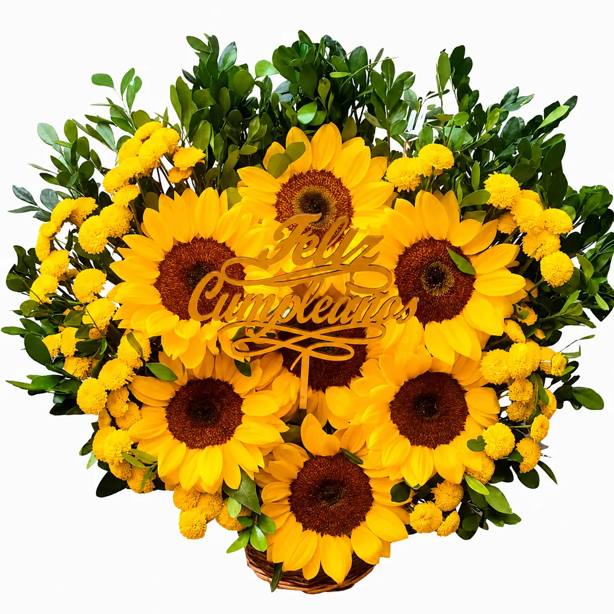 arreglo floral de girasoles para cumpleaños delivery de flores en Lima