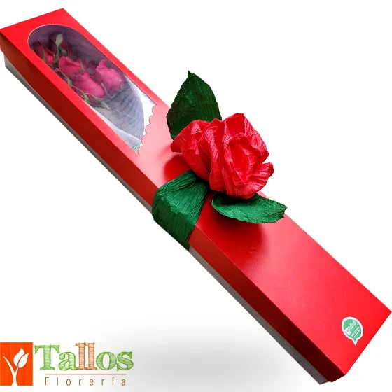 caja con rosas rojas para regalo de amor con entrega en Lima
