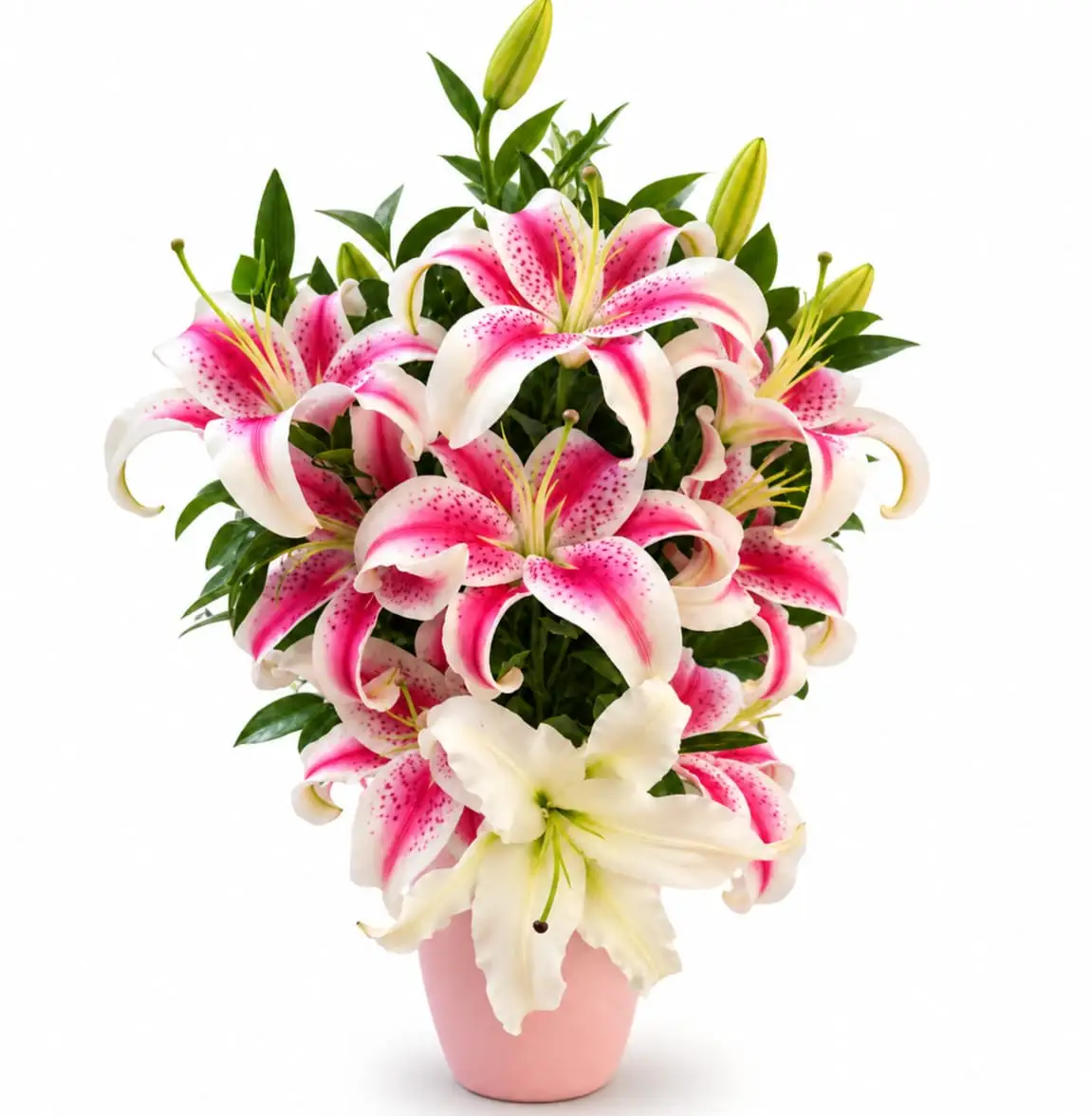 Lirios Rosados en Florero | Delivery en Lima