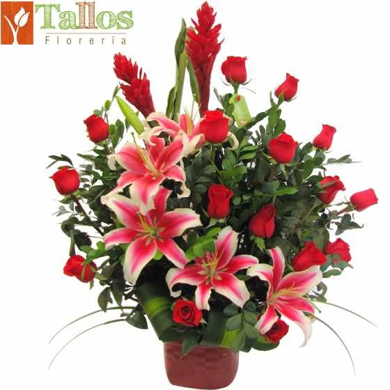 Arreglo Floral de Gingers y Rosas | Delivery en Lima