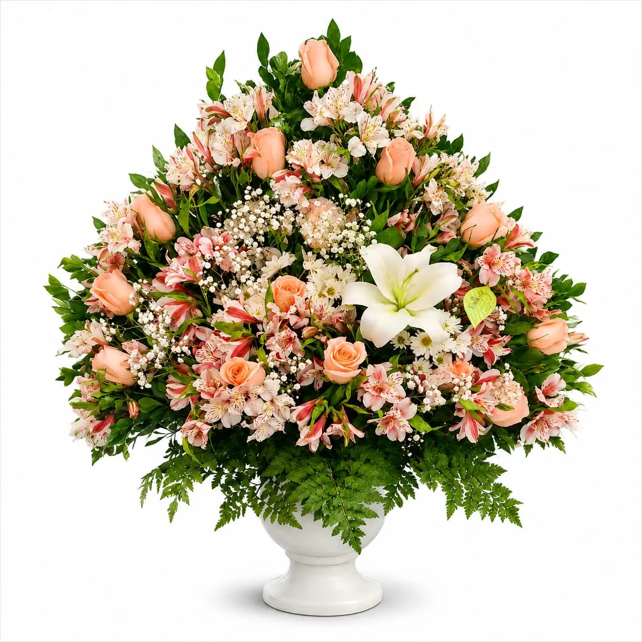 copón rosado elegante para regalo especial delivery de flores en Lima
